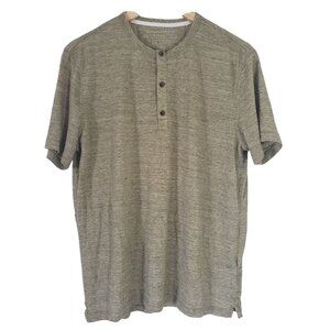 Banana Republic Mens Vintage Tee Henley Short Sleeve Shirt Size L Green Normcore
